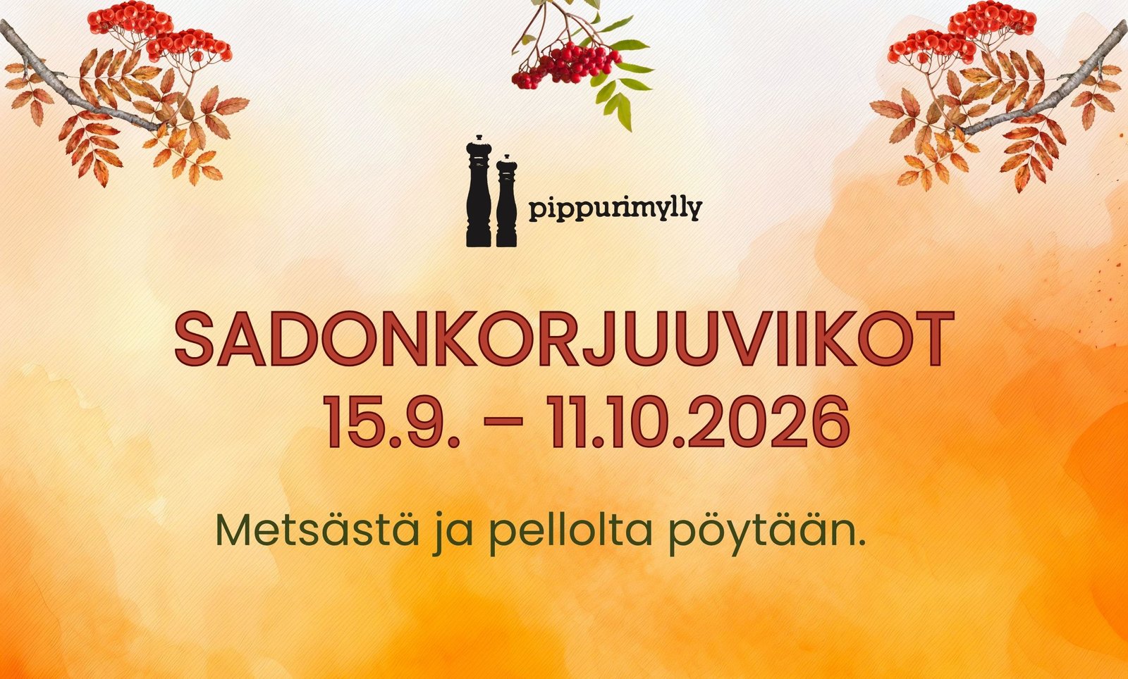Pippurimylly Harvest Weeks Banner Img